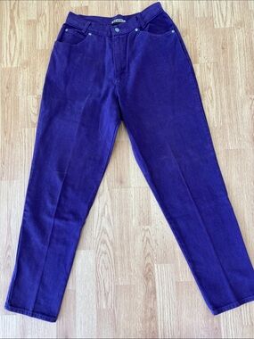 Vintage Memphis Purple High-Rise Pants USA made Sz 11/12